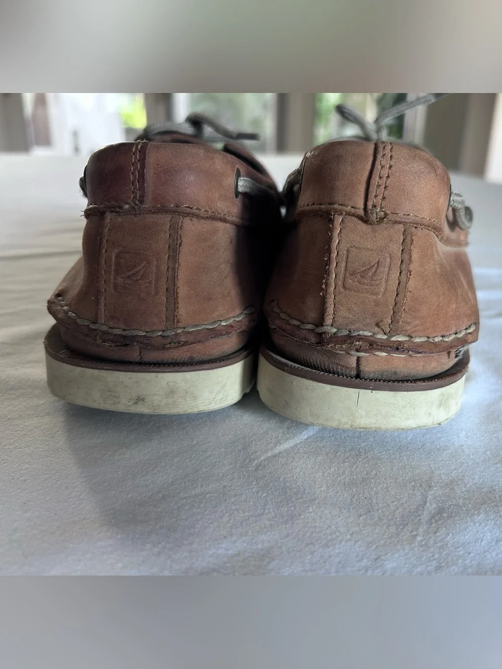 Sperry Top-Sider Men’s Brown Leather Boat Shoes Size 13M